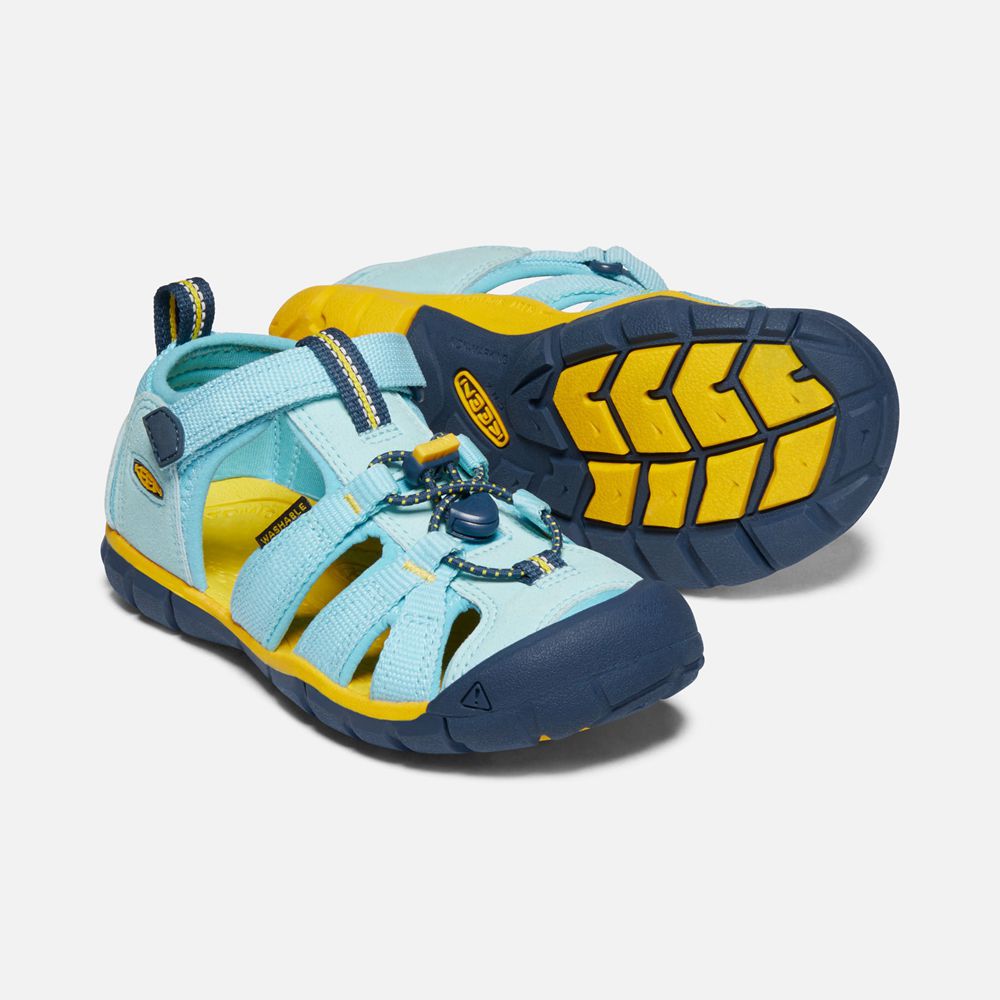 Sandalias Keen Mexico Azules/Amarillos - Niños Seacamp Ii Cnx - AJ3851904